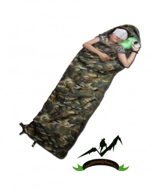 Túi ngủ bông lính (có mũ)